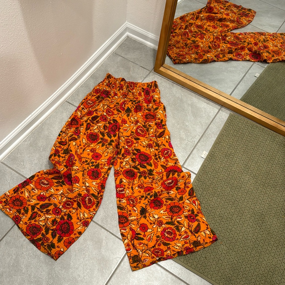 ANTHROPOLOGIE wide leg cotton pants